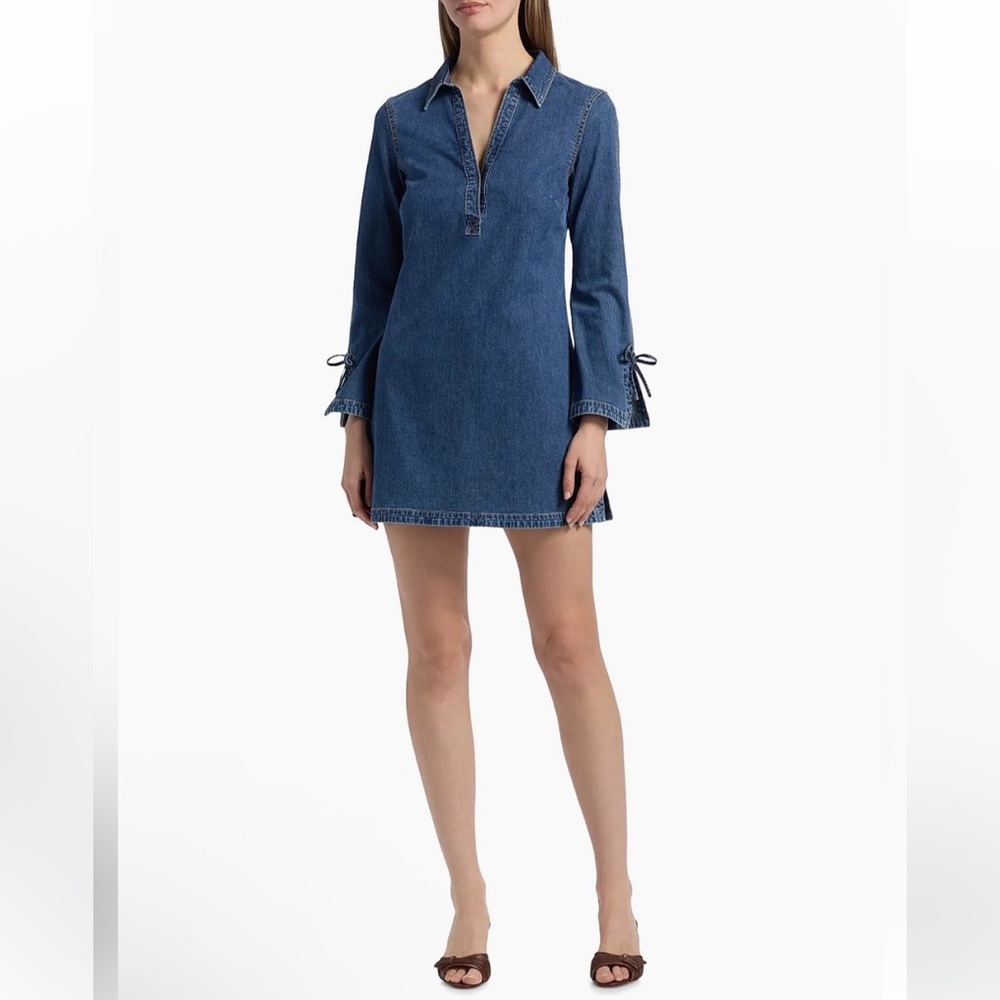 Cinq à Sept Aster Denim V-Neck Minidress